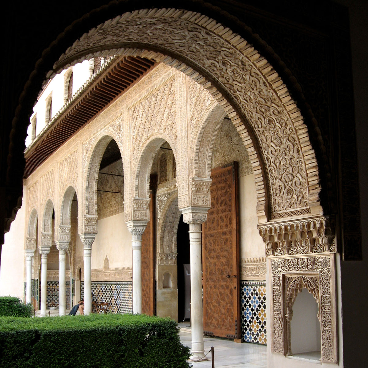 photograph of carved stucco the alhambra granada spain taken by Charlotte Dilley