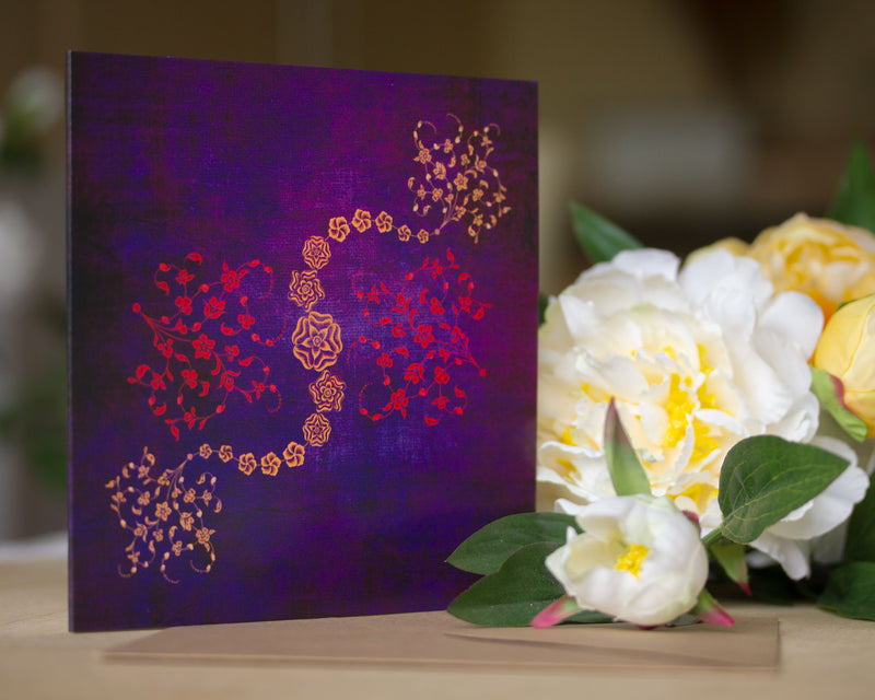 amethyst tezhip design fine art card